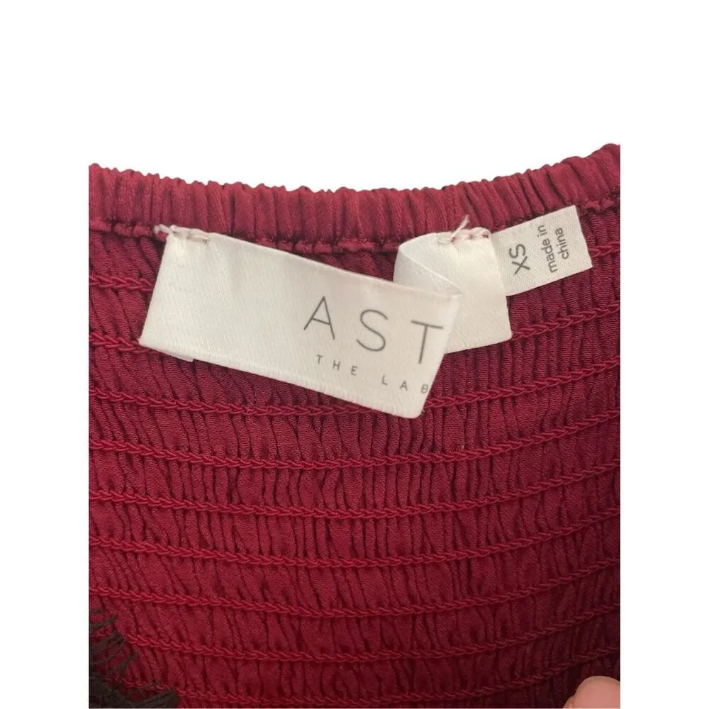 ASTR the Label Burgundy Wine Satin Bustier Slip Dress Women’s Size XS Coquette